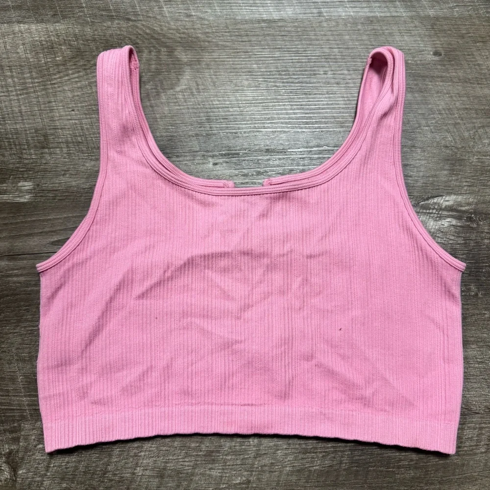 Aeropostale Pink Seamless Ribbed Bralette Size Medium